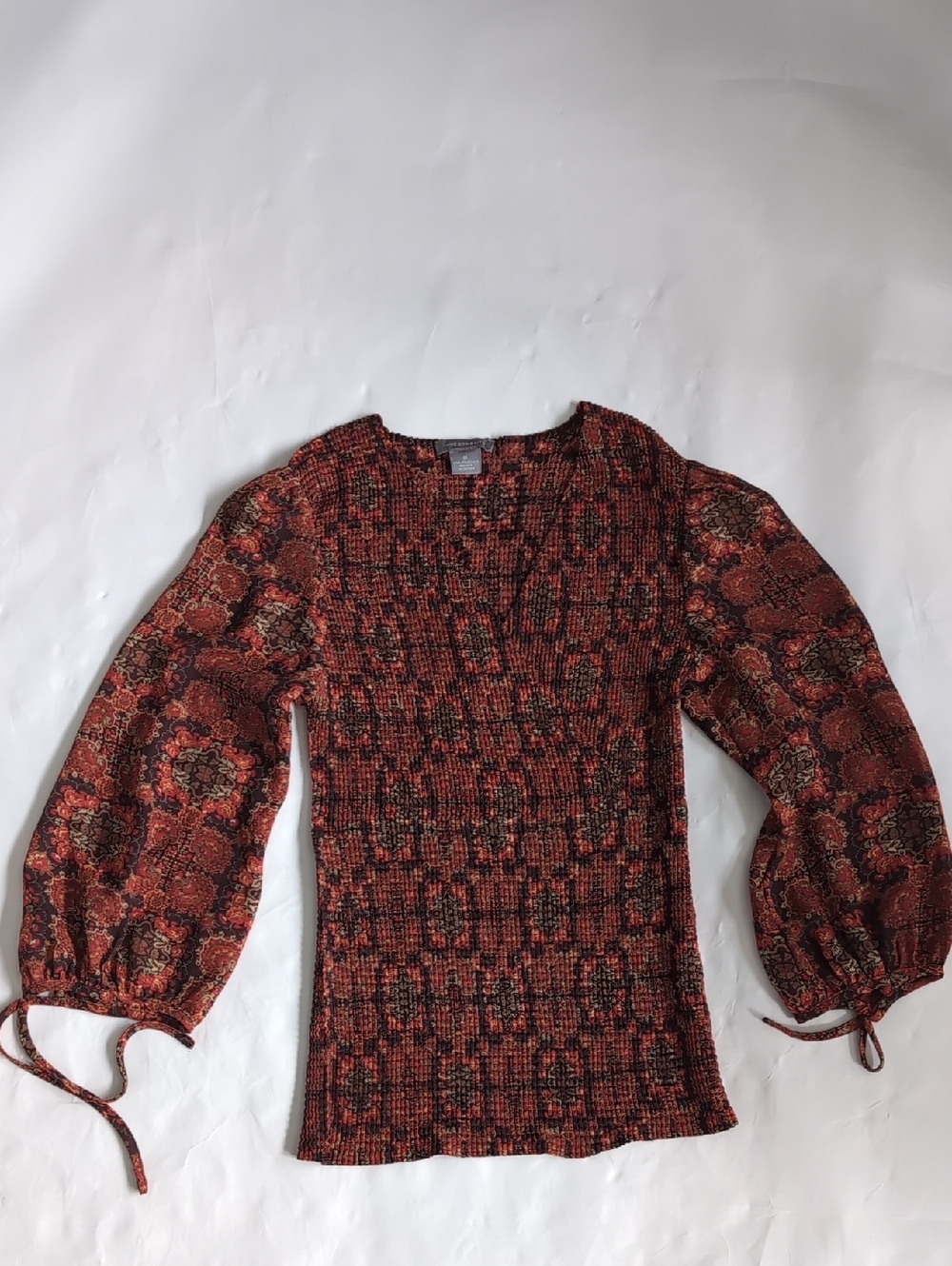 Investments Women's Multicolor Accordion Textured Blouse - M